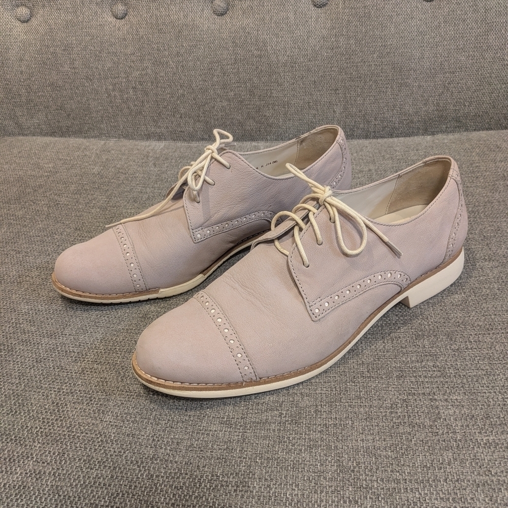 Cole Haan Oxford Shoes with Suede Finish and Lace-Up Design Size 10